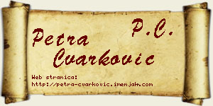 Petra Čvarković vizit kartica